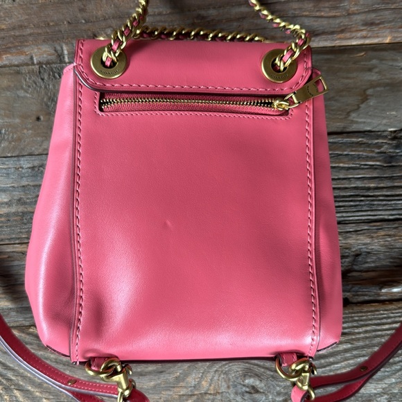 Coach Parker convertible backpack adjustable straps Orchid Pink leather EUC - Picture 10 of 16